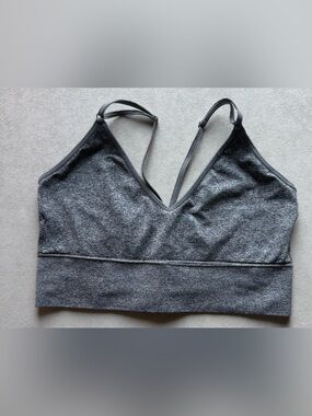 ThirdLove Heather Gray V-Neck Wireless Sports Bralette